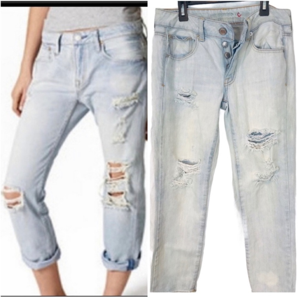 American Eagle boy crop jeans Sz 0